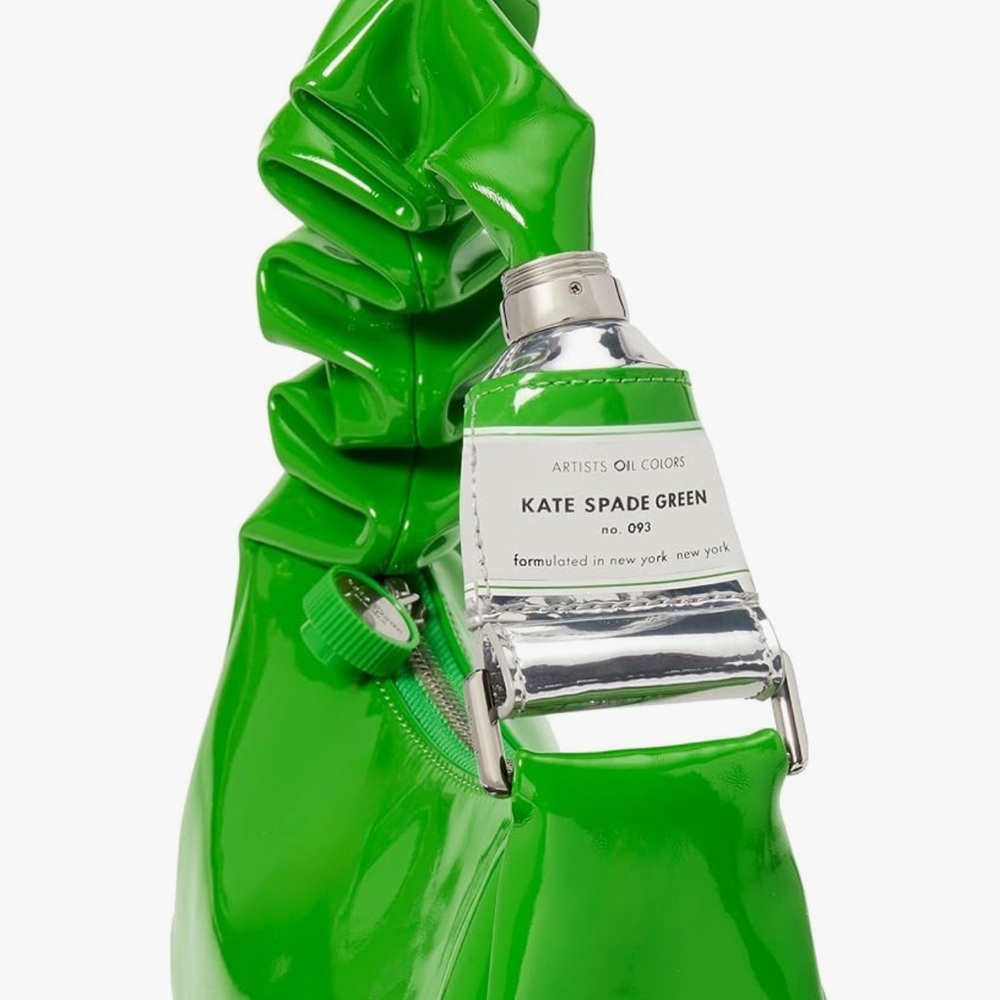 Nwt Kate spade squeeze green paint bag. - Picture 5 of 10